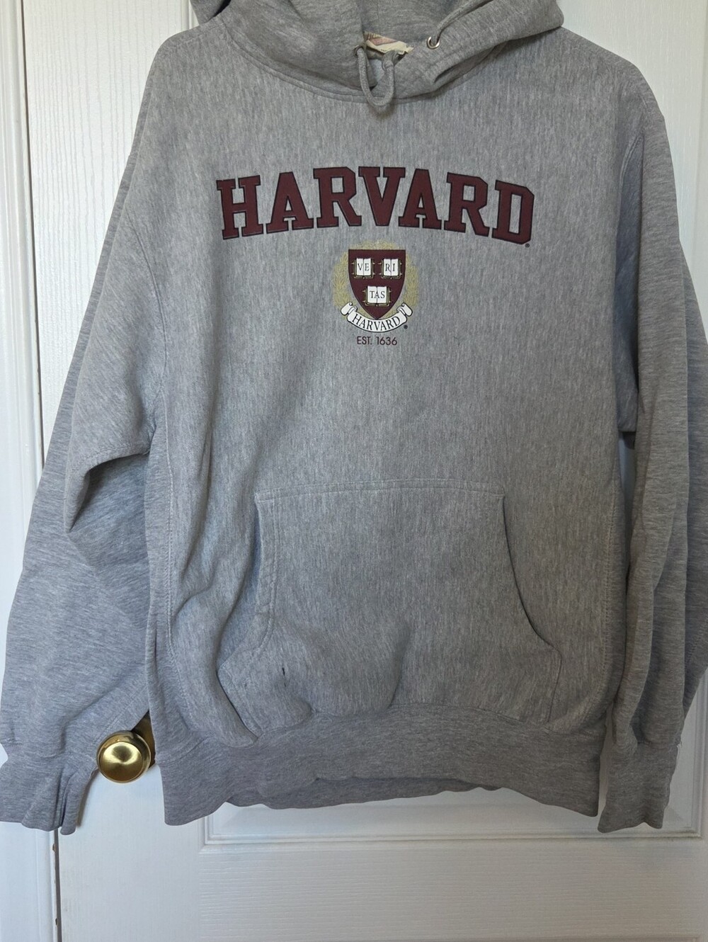 Gray Pullover Hoodie - Classic Collegiate Sweatshirt